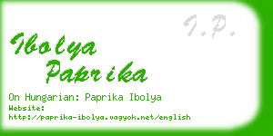 ibolya paprika business card